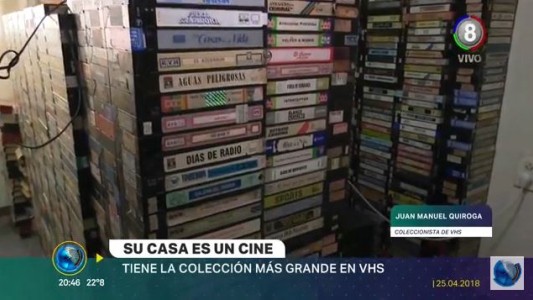 Tesoro en videocassette: El cordobés con la mayor colección de VHS