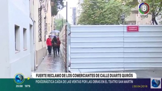 Comerciantes de la calle Duarte Quirós reclaman por notoria caída en las ventas por obras en la cuadra