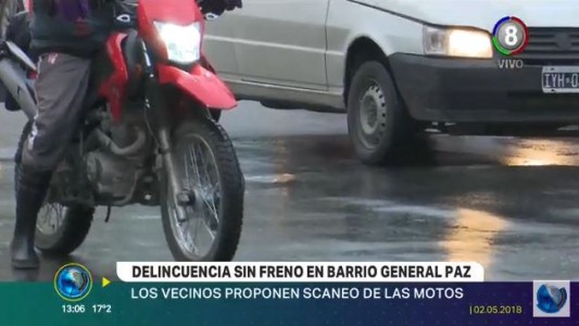 Inseguridad en barrio General Paz: Vecinos proponen fotografiar a las motos