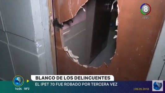 Robo y vandalismo en el IPEM 70