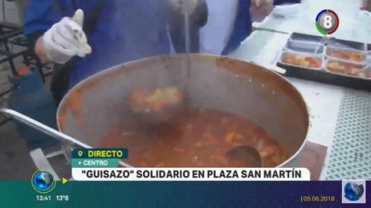 Un "guizaso" solidario en la plaza San Martín para quienes más lo necesitan