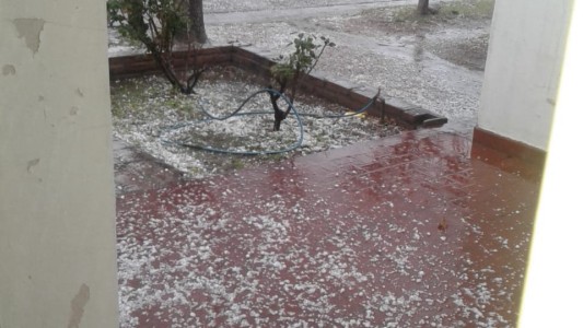 Granizo en Totoral y alerta meteorológico por tormentas fuertes