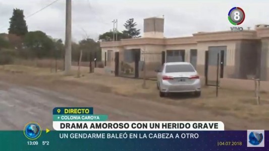 Drama amoroso terminó con un gendarme herido en la cabeza