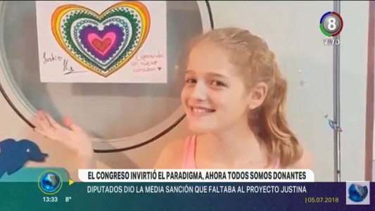 Se aprobó la "Ley Justina": Todos somos donantes