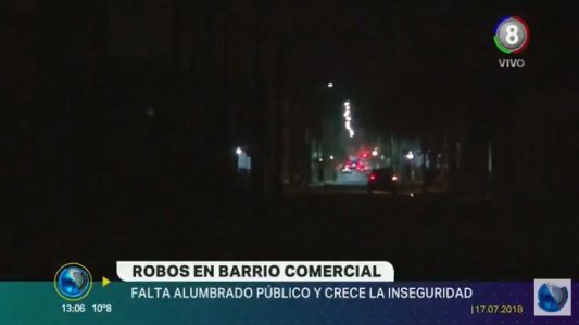 Barrio Comercial: A falta de alumbrado, se incrementaron los robos