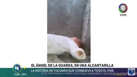 Dramático video: rescataron a una beba que cayó a un desagüe en Tucumán