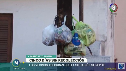 Cinco días sin recolección de residuos en barrio Alto Alberdi