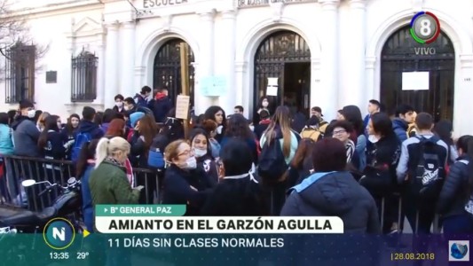 Amianto en el Garzón Agulla: Nueva protesta de alumnos y padres