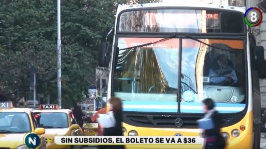 Sin subsidios, el boleto se iría a 36 pesos