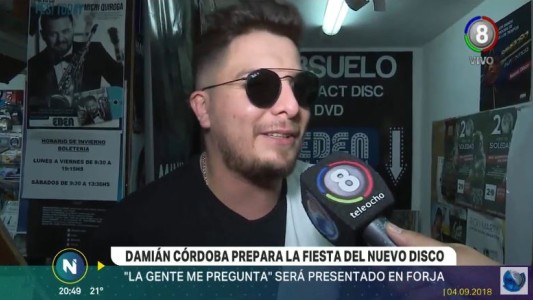 Damián Córdoba en la previa de la presentación oficial de su nuevo disco