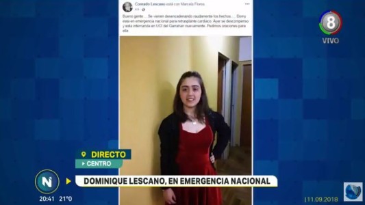 Dominique Lescano en emergencia nacional