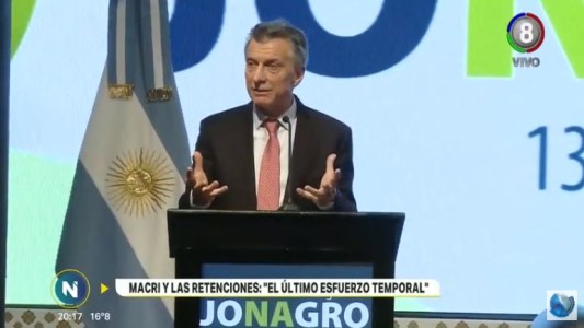 Macri y las retenciones: "Es el último esfuerzo temporal"