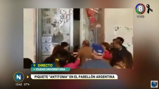 Las imágenes de los incidentes en la toma del Pabellón Argentina