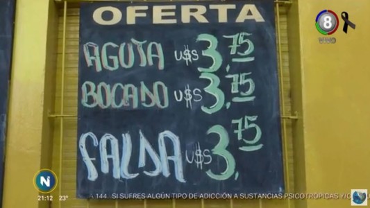 Una carnicería de barrio publicó sus precios en dólares