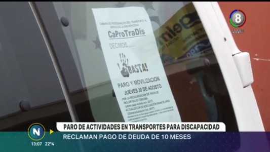 Paro de actividades en transportes para discapacidad