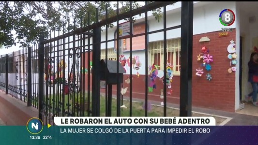 Robaron un auto con un bebé adentro