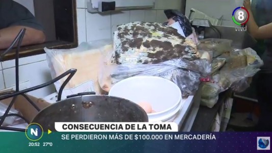 Fin de la toma: Cuantiosas pérdidas en el bar del Pabellón Argentina