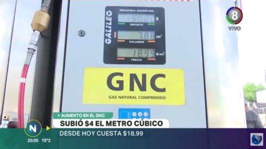 El precio del GNC aumentó cuatro pesos