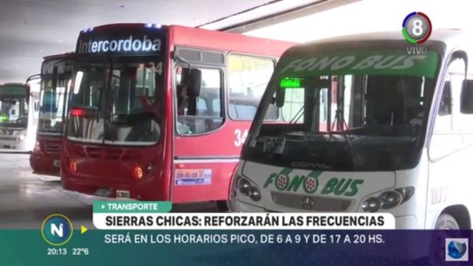 Transporte interurbano: Reforzarán las frecuencias en Sierras Chicas