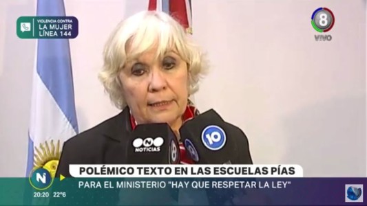 Polémico texto en las escuelas pías: La provincia dice que hay que respetar la ley