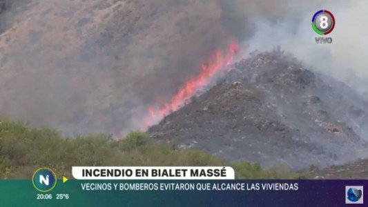 Incendios en Bialet Masse: Más de 10 cuarteles trabajan para extinguir el fuego