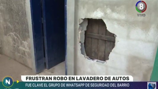 Frustran robo a un lavadero por un grupo de WhatsApp