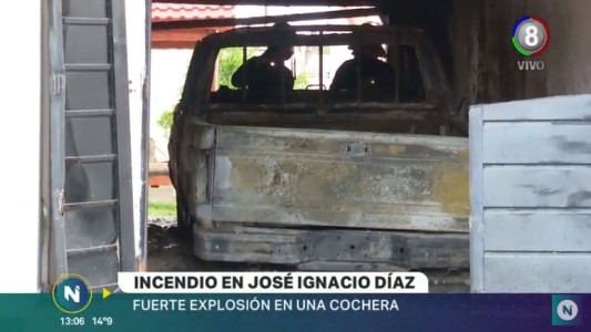 Un herido tras la explosión de un vehículo en la cochera de una vivienda