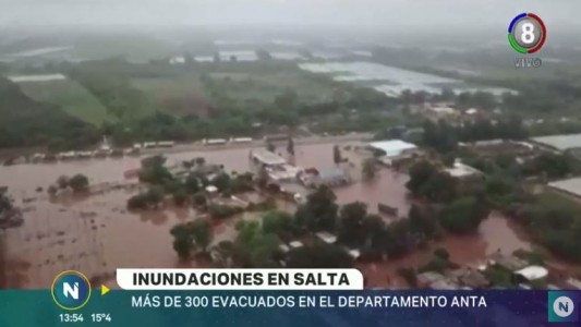 Inundaciones en Salta: Más de 300 evacuados en Apolinario Saravia