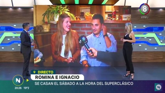 Una pareja se casará a la misma hora del histórico clásico Boca vs. River