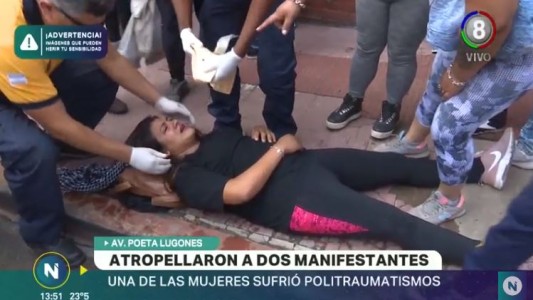 Dos manifestantes fueron atropelladas durante una protesta
