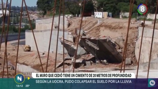 Investigan las causas de la caída del muro en la obra de cierre de circunvalación