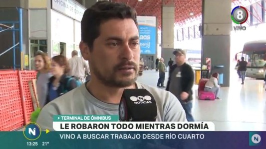 Le robaron mientras dormía en la terminal de ómnibus