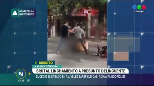 Brutal linchamiento a "motochorro" en Nueva Córdoba