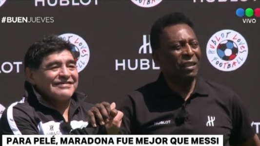 Pelé se la jugó: dijo que Maradona fue mejor que Messi
