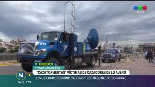 Le robaron a los "caza tormentas"