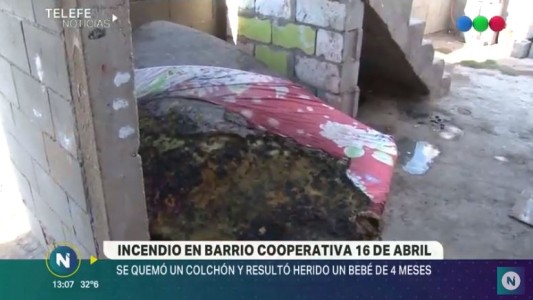 Esta grave un bebé de cuatro meses tras incendiarse una vivienda