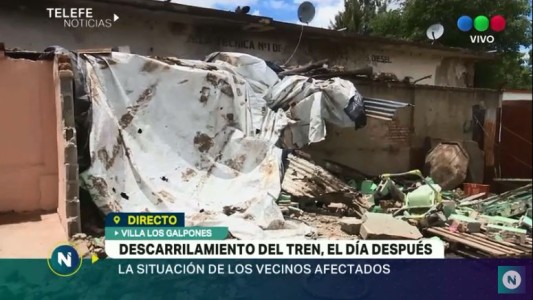 Tras descarrilar el tren, vecinos de los galpones esperan respuestas