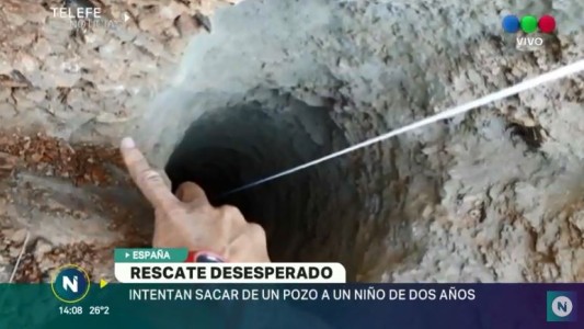 Operativo contrarreloj para sacar a un nene que se cayó en un estrecho pozo