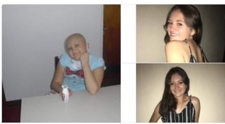 La historia de Camila, la joven que se sumó al #10YearChallenge para mostrar como superó el cáncer