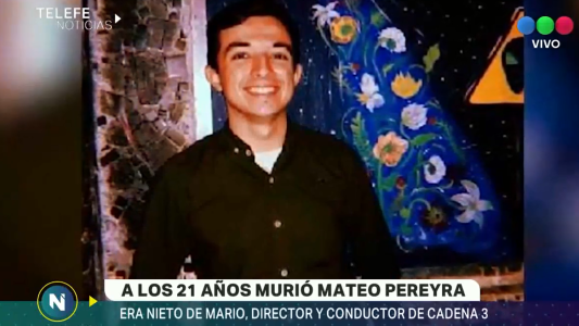 Murió Mateo, uno de los nietos de Mario Pereyra