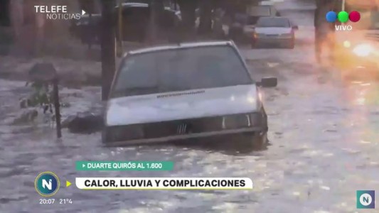 Después del calor, la fuerte tormenta provocó anegamientos