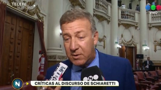 La oposición criticó el discurso de Schiaretti