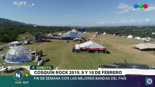 Desde el dron de Telefe Noticias te mostramos la previa de Cosquín Rock