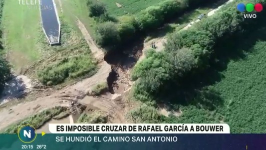 Se hundió el camino San Antonio y dejó sin conexión a dos localidades