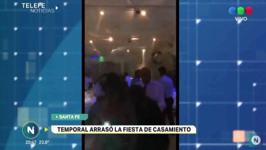 Fuerte temporal arrasó con una boda en Santa Fe