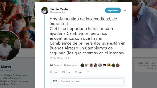 Mestre: "Hoy siento algo de incomodidad, de ingratitud"