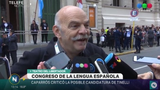 Caparrós criticó la posible candidatura de Marcelo Tinelli