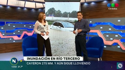 Temporal en Río Tercero: un hombre se salvó de ser arrastrado por la corriente