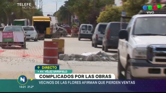 Complicados por las obras, vecinos de barrio Las Flores aseguran que pierden ventas