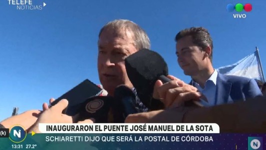 Schiaretti remarcó que el puente se construyó con fondos propios
